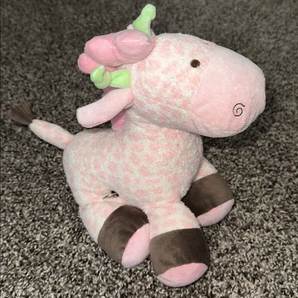 Carter's Musical Giraffe pink baby plush Stuffed Animal - Picture 4 of 8